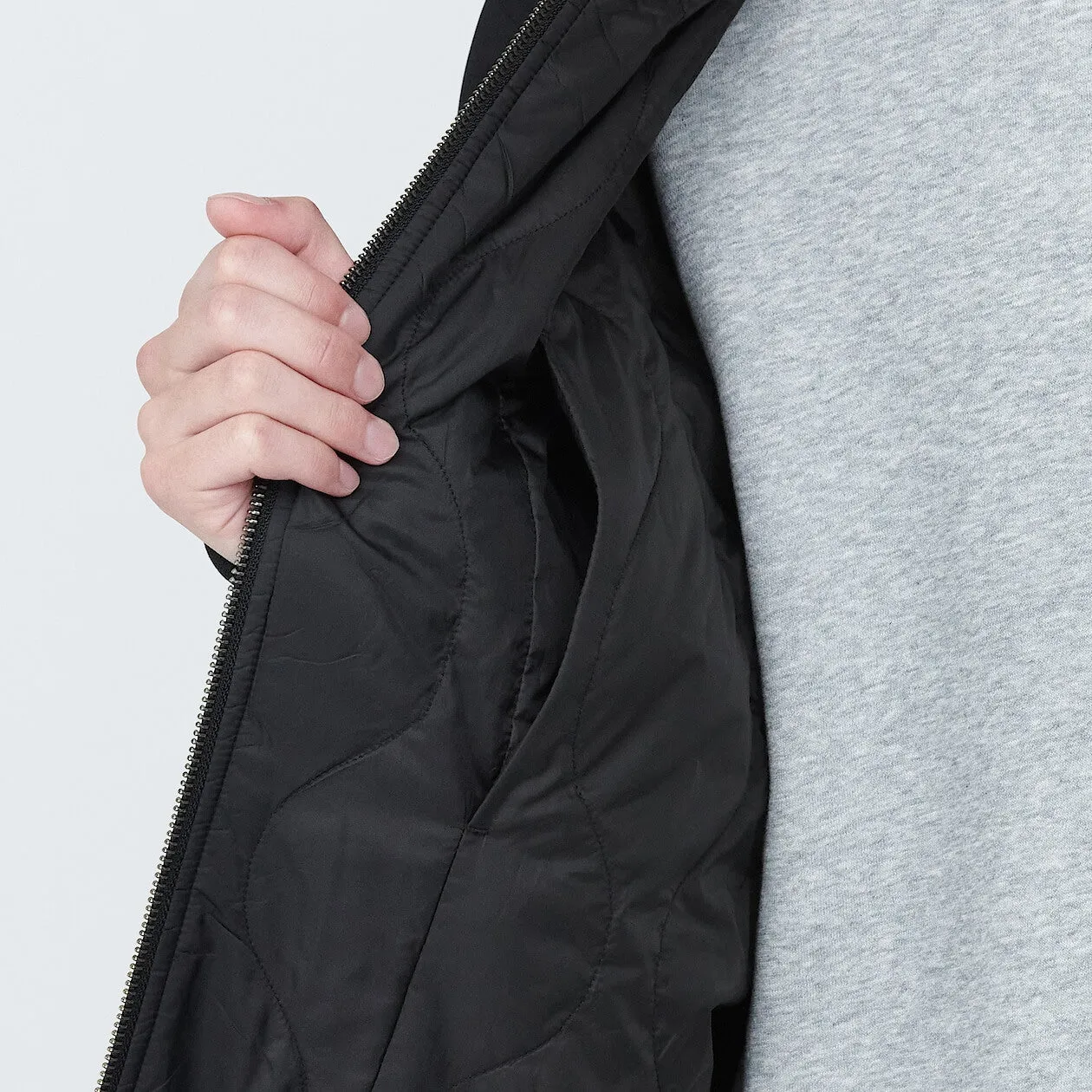 Kapok Blend Padded Bomber Jacket