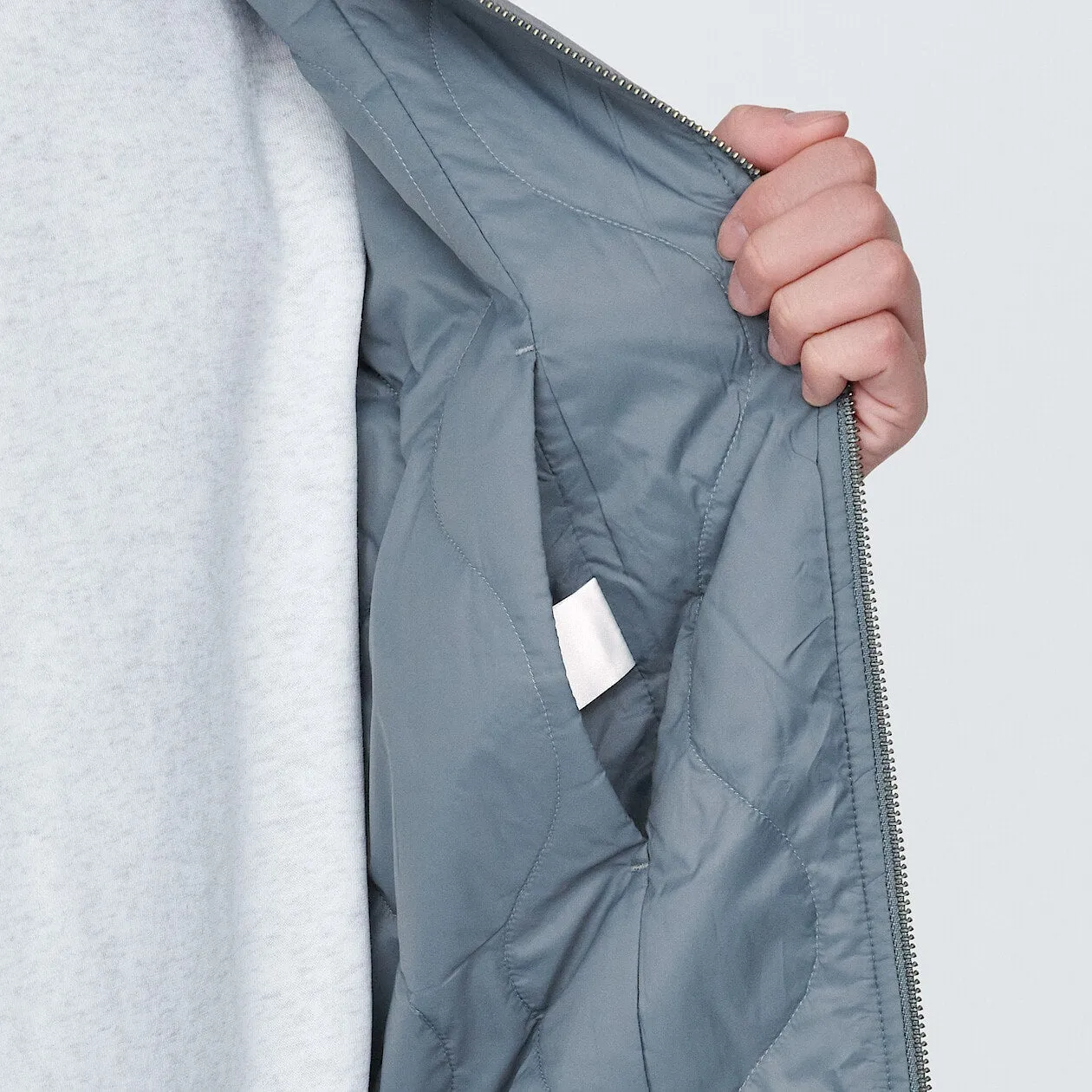 Kapok Blend Padded Bomber Jacket