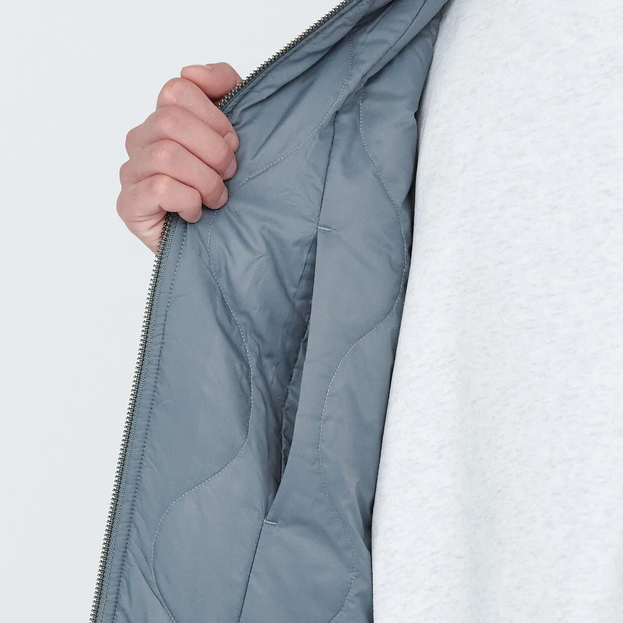 Kapok Blend Padded Bomber Jacket