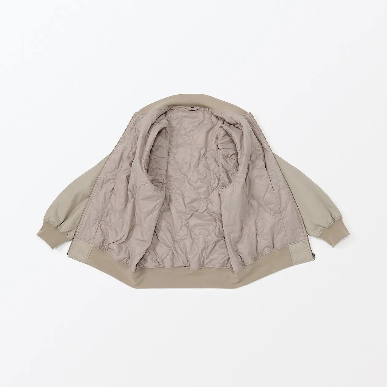 Kapok Blend Padded Bomber Jacket