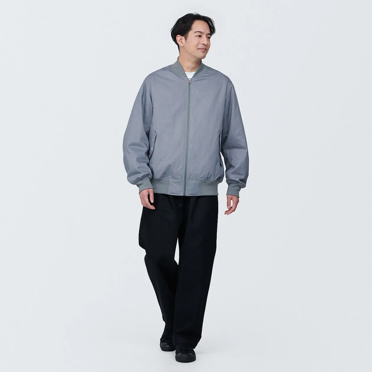 Kapok Blend Padded Bomber Jacket