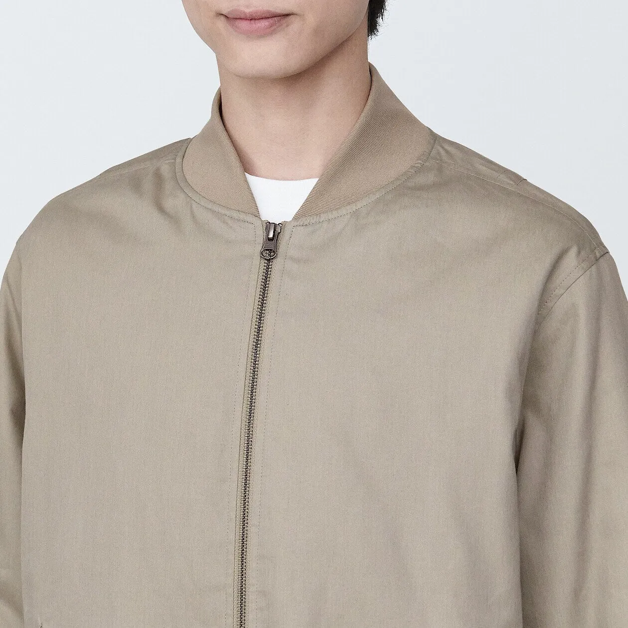 Kapok Blend Padded Bomber Jacket