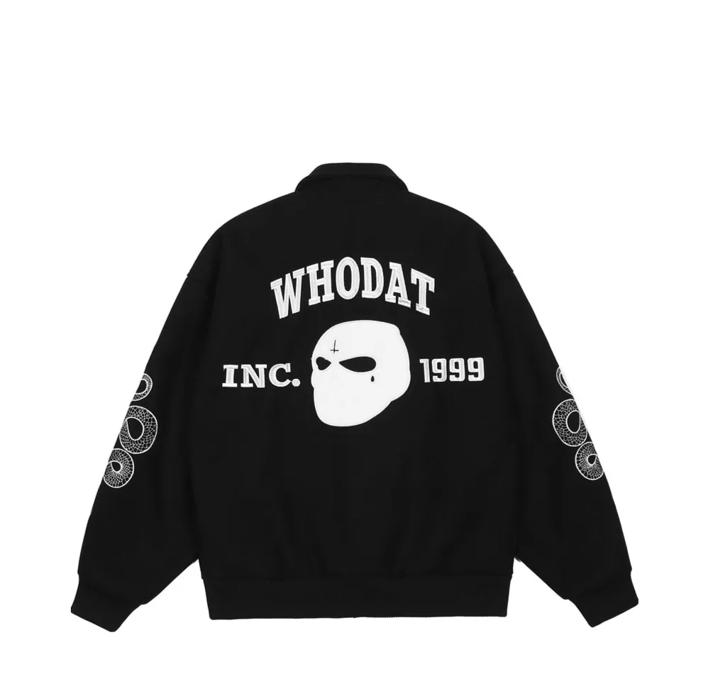 Varsity Jacket with Who Dat Print