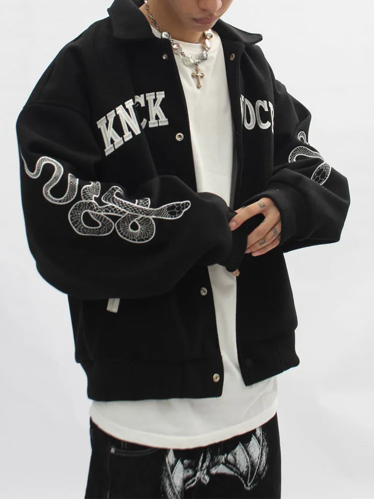 Varsity Jacket with Who Dat Print