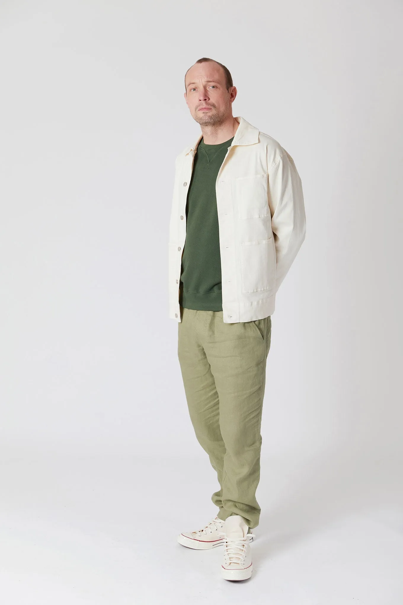 LARRY- Organic Cotton Jacket Off White