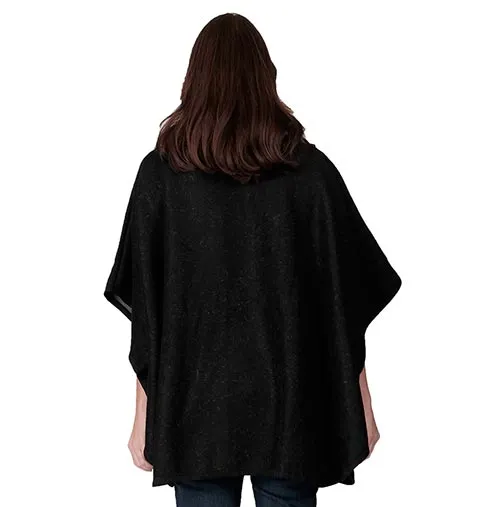 Le Moda Poncho with Faux Fur Trim