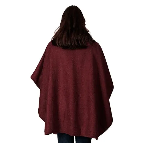 Le Moda Poncho with Faux Fur Trim