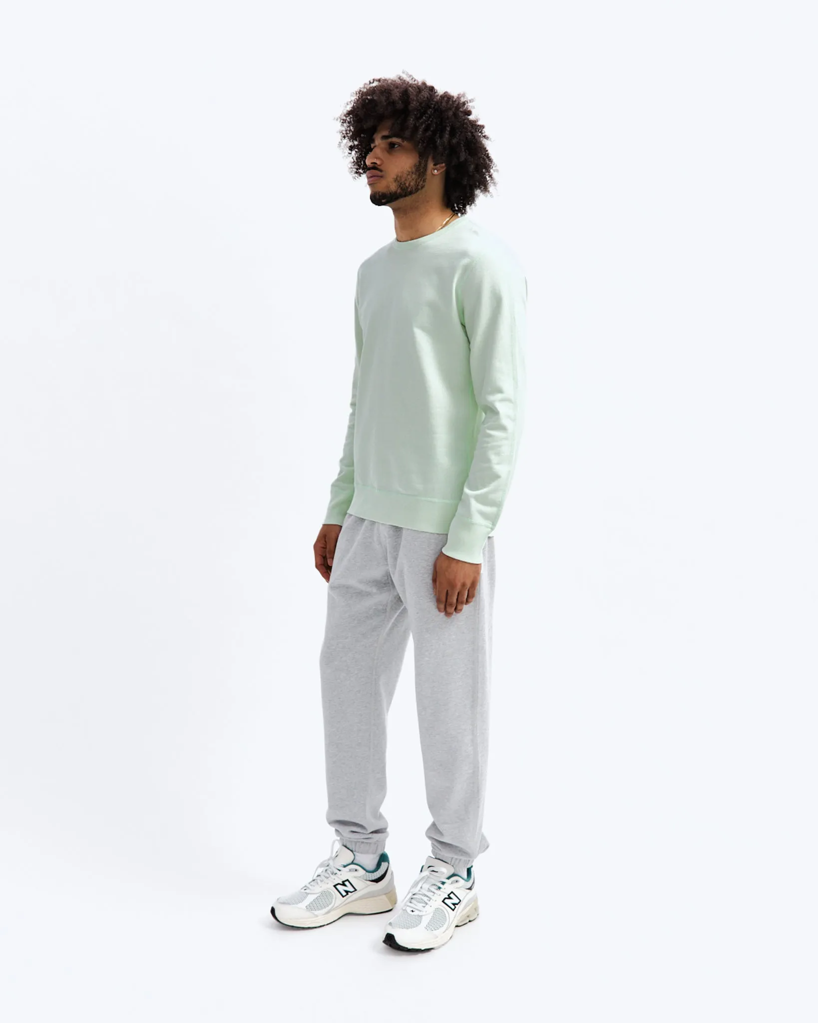 Lightweight Terry Slim Crewneck