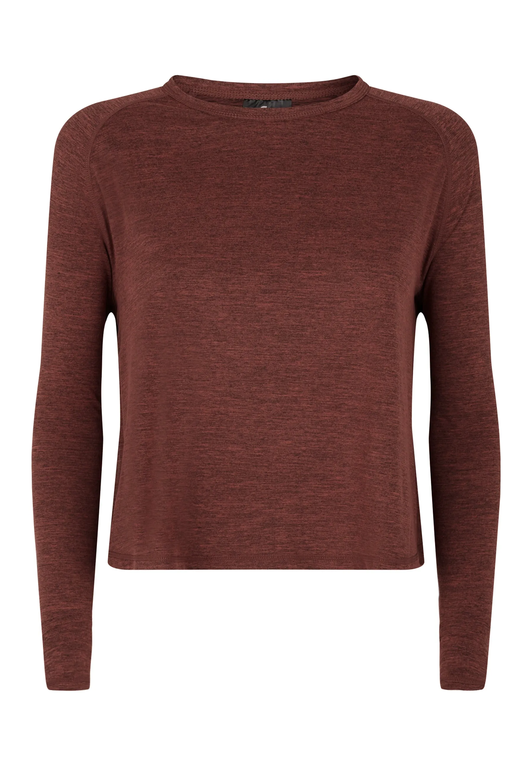 Long sleeve T-Shirt With Cross Over Back-Burnt Orange