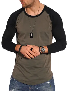 Longsleeve Raglan Khaki/Schwarz MT-7325