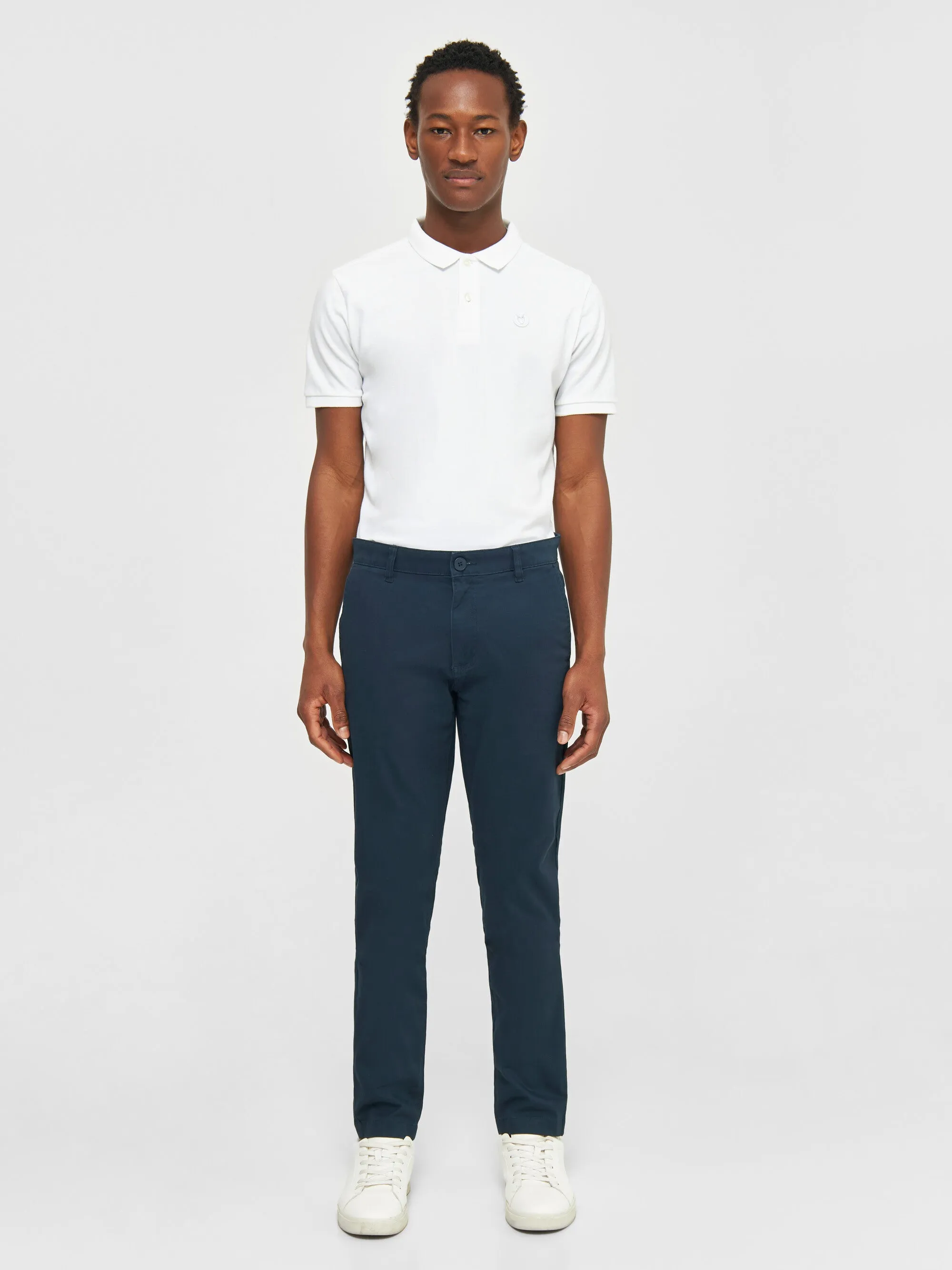 LUCA slim twill chino pants - Total Eclipse