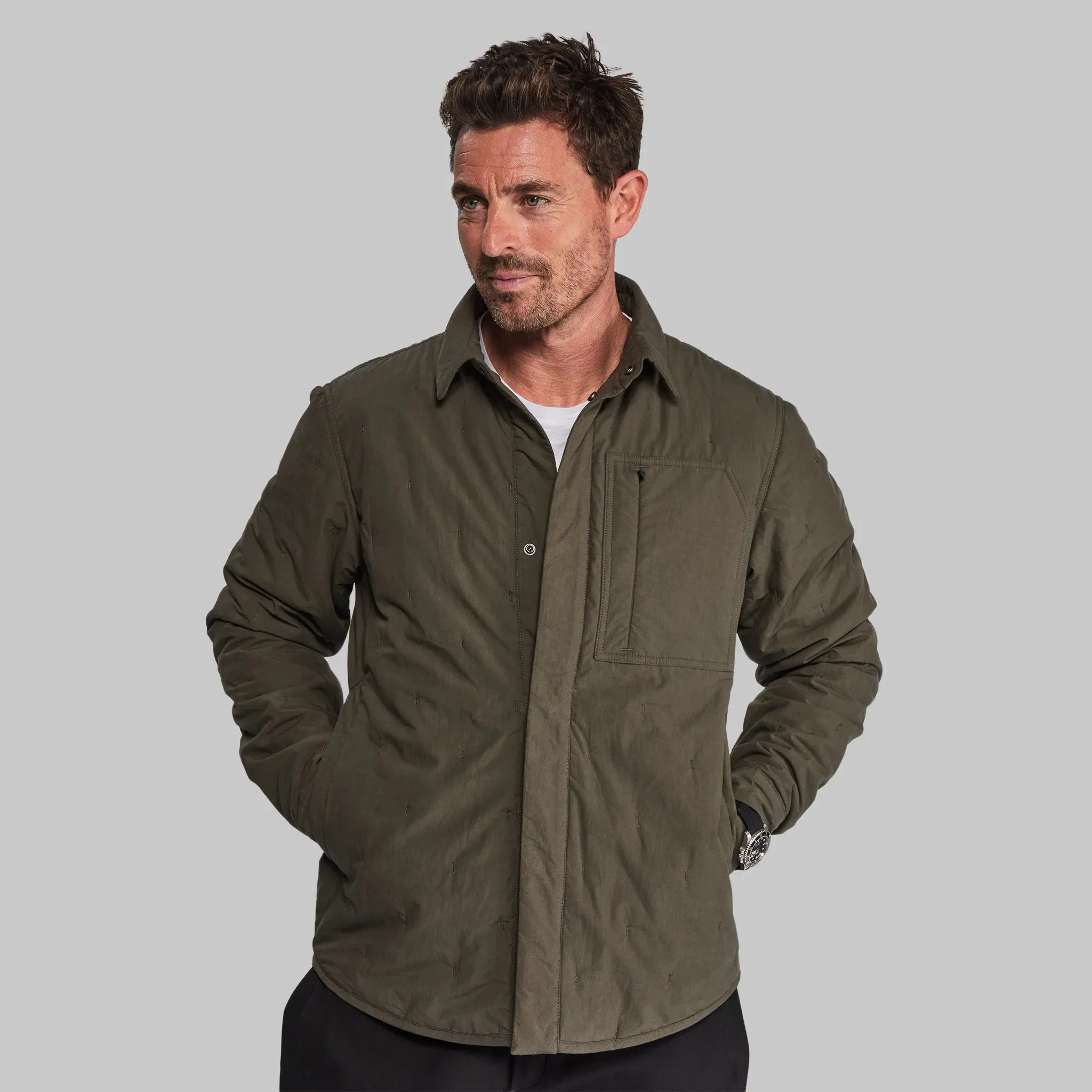 Khaki Padded Lumberjack Jacket