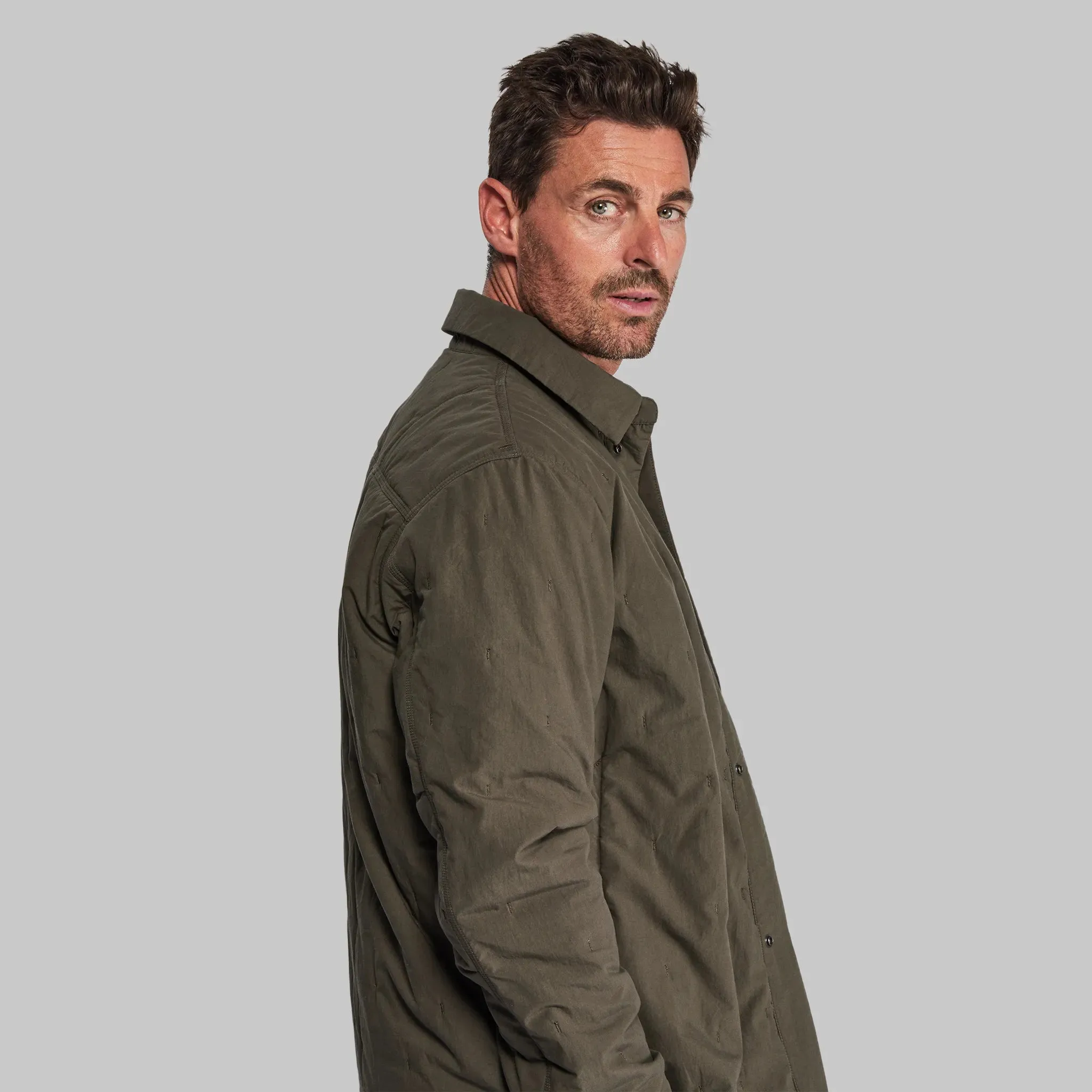 Khaki Padded Lumberjack Jacket