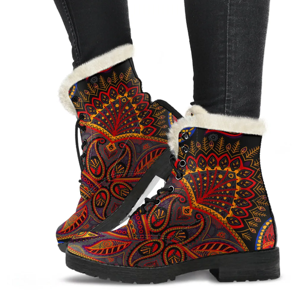 Paisley Mandala Vegan Boots