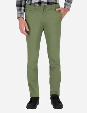 Pantalón Premium Estilo Chino Cartera de Gabardina - Verde Musgo