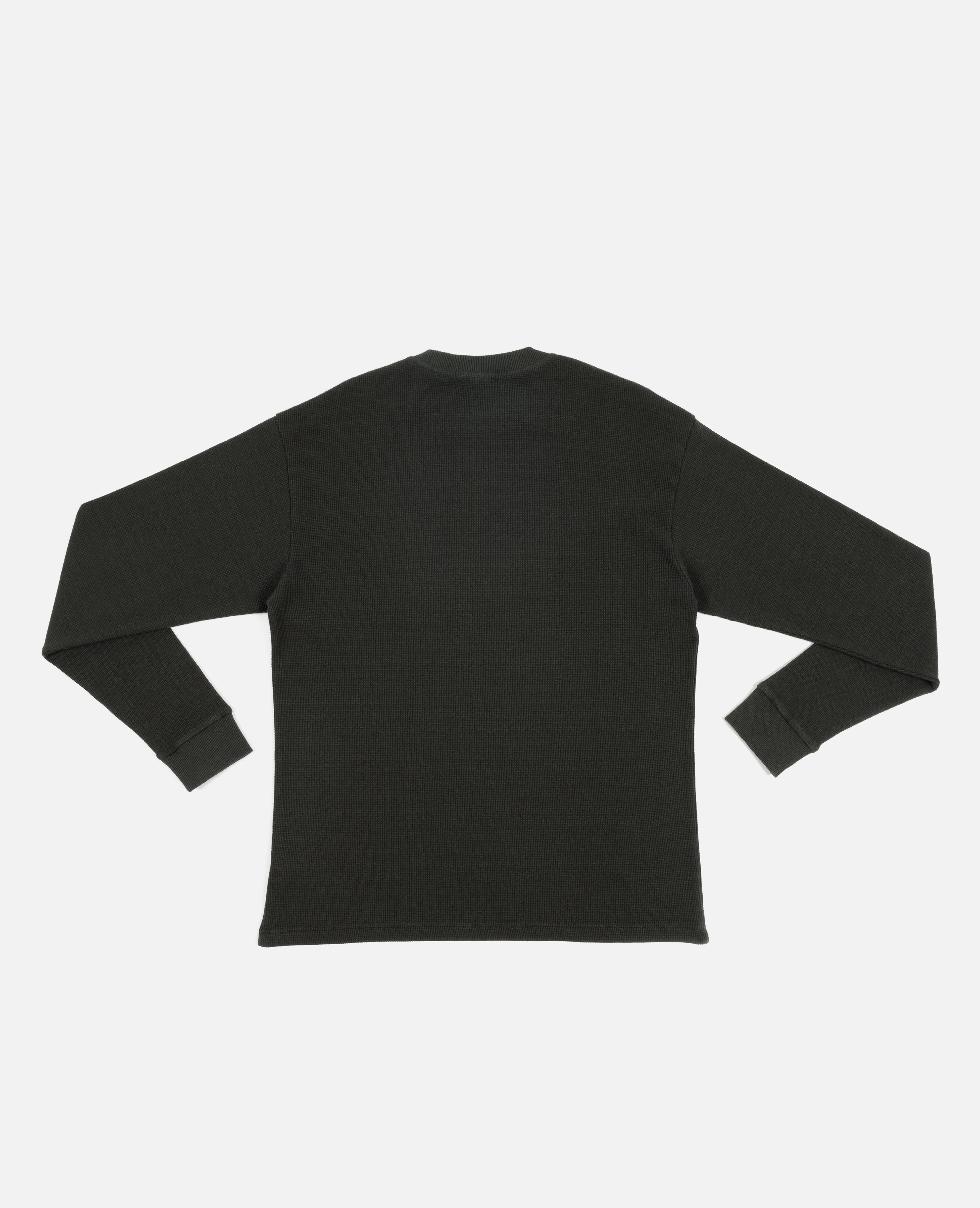 Patta Basic Waffle Longsleeve T-Shirt (Pirate Black)