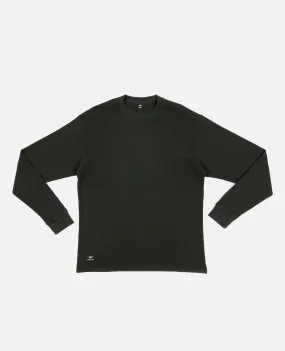 Patta Basic Waffle Longsleeve T-Shirt (Pirate Black)