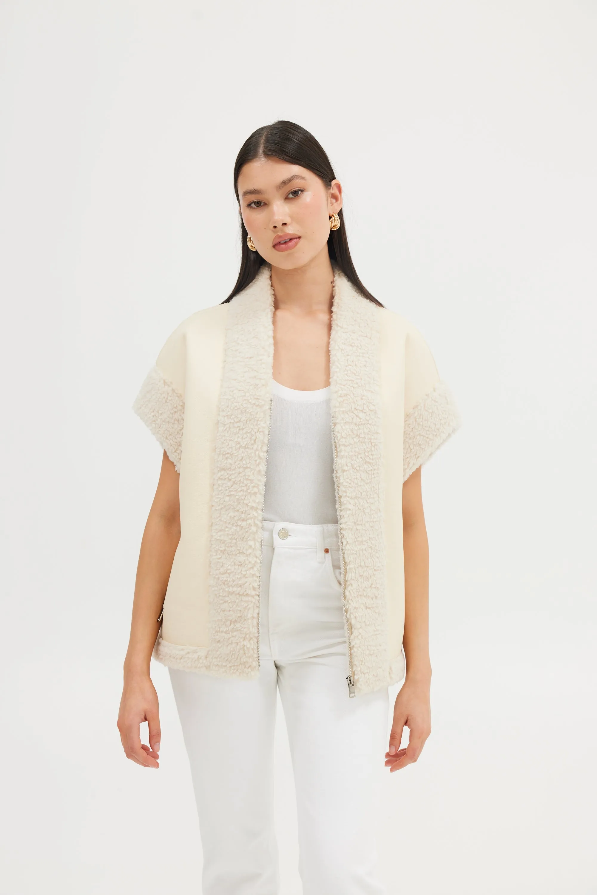 Poppy Vest - Ivory