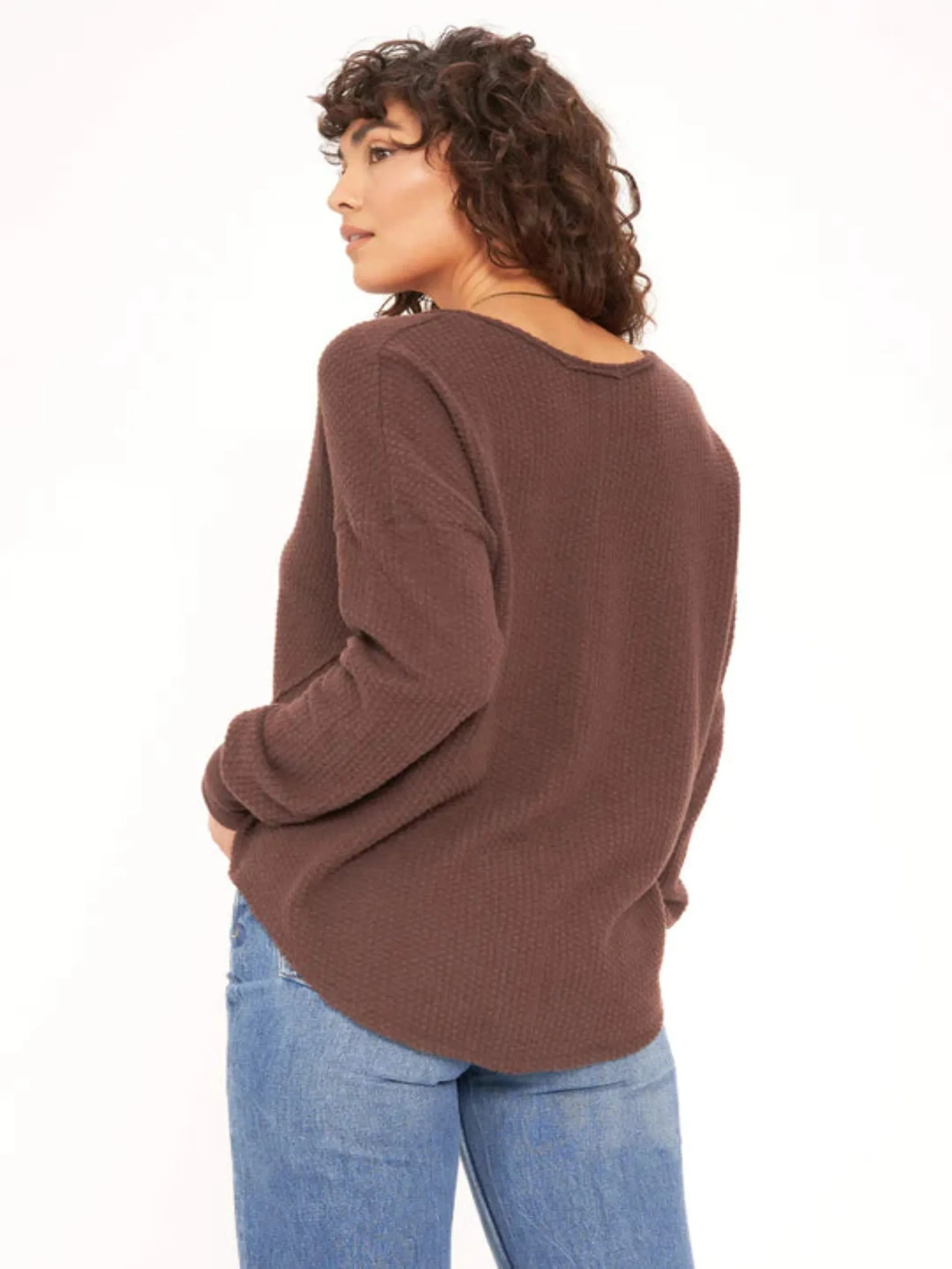 Project Social T Borderline Cozy Thermal Long Sleeve - Rich Oak