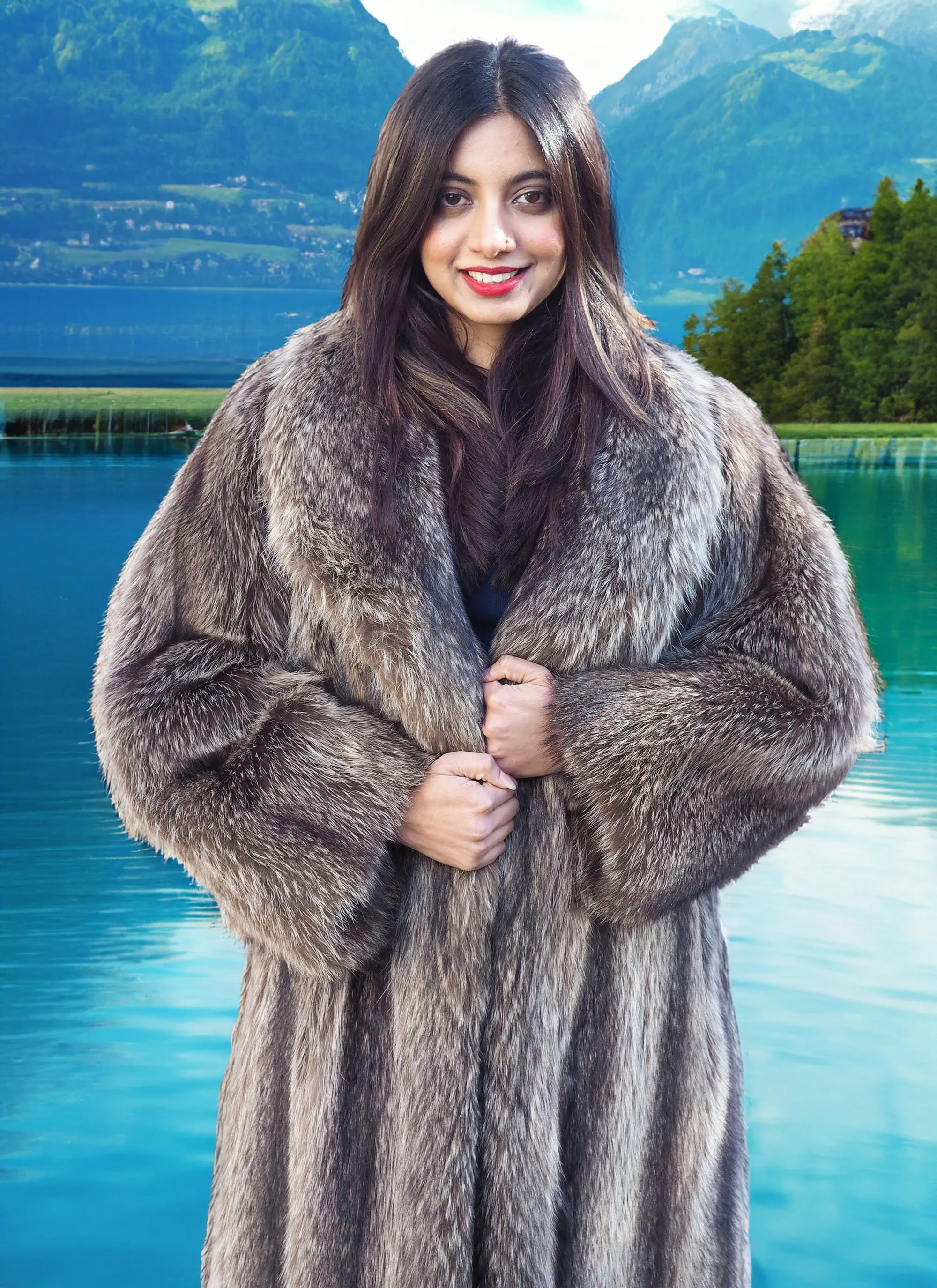 Raccoon Fur Coat Coats Silver Tips By Hudsons Bay M/L