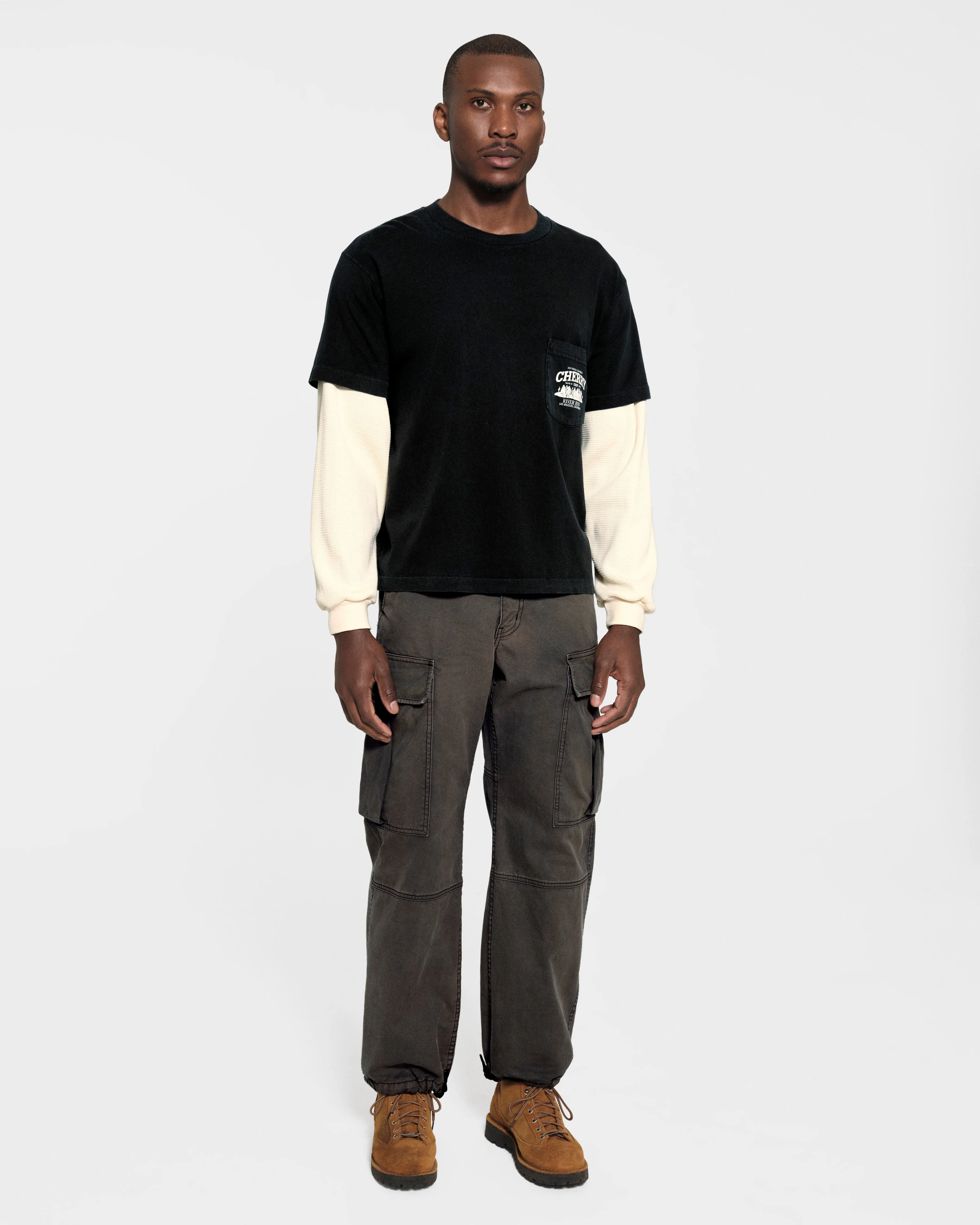 River Run Boxy Pocket Thermal L/S (Ash)