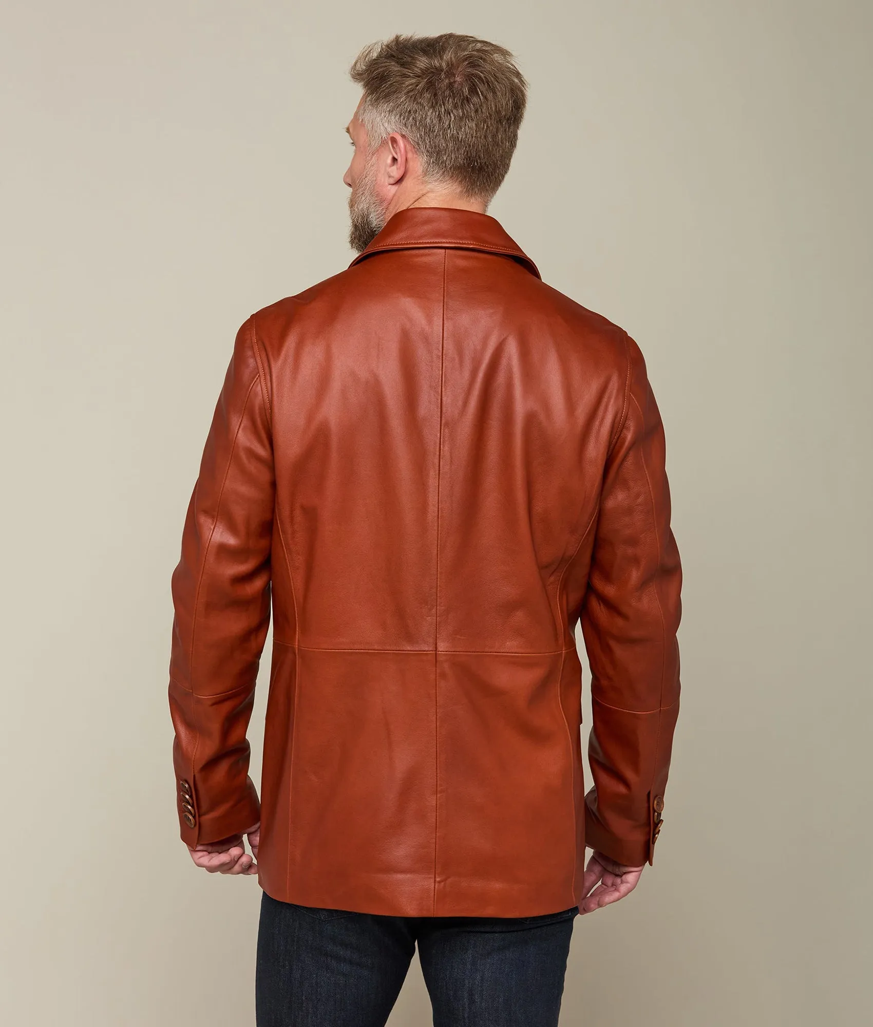 Safari Leather Jacket :: Cognac