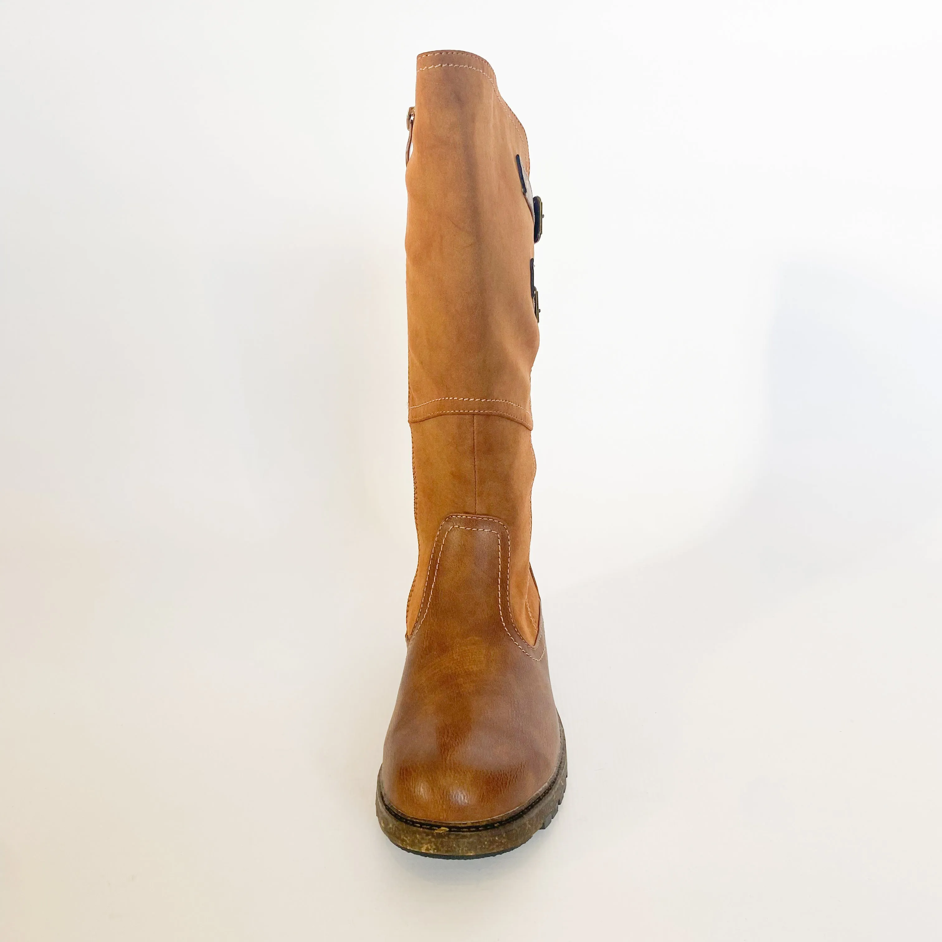 Savoy camel long boot