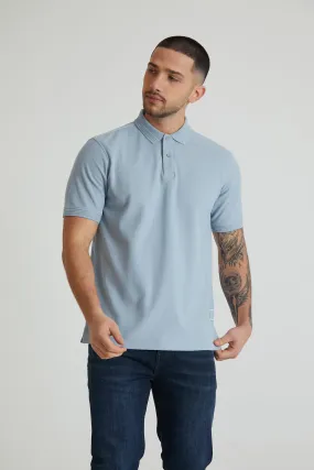 Scout honeycomb pique polo in Cerulean