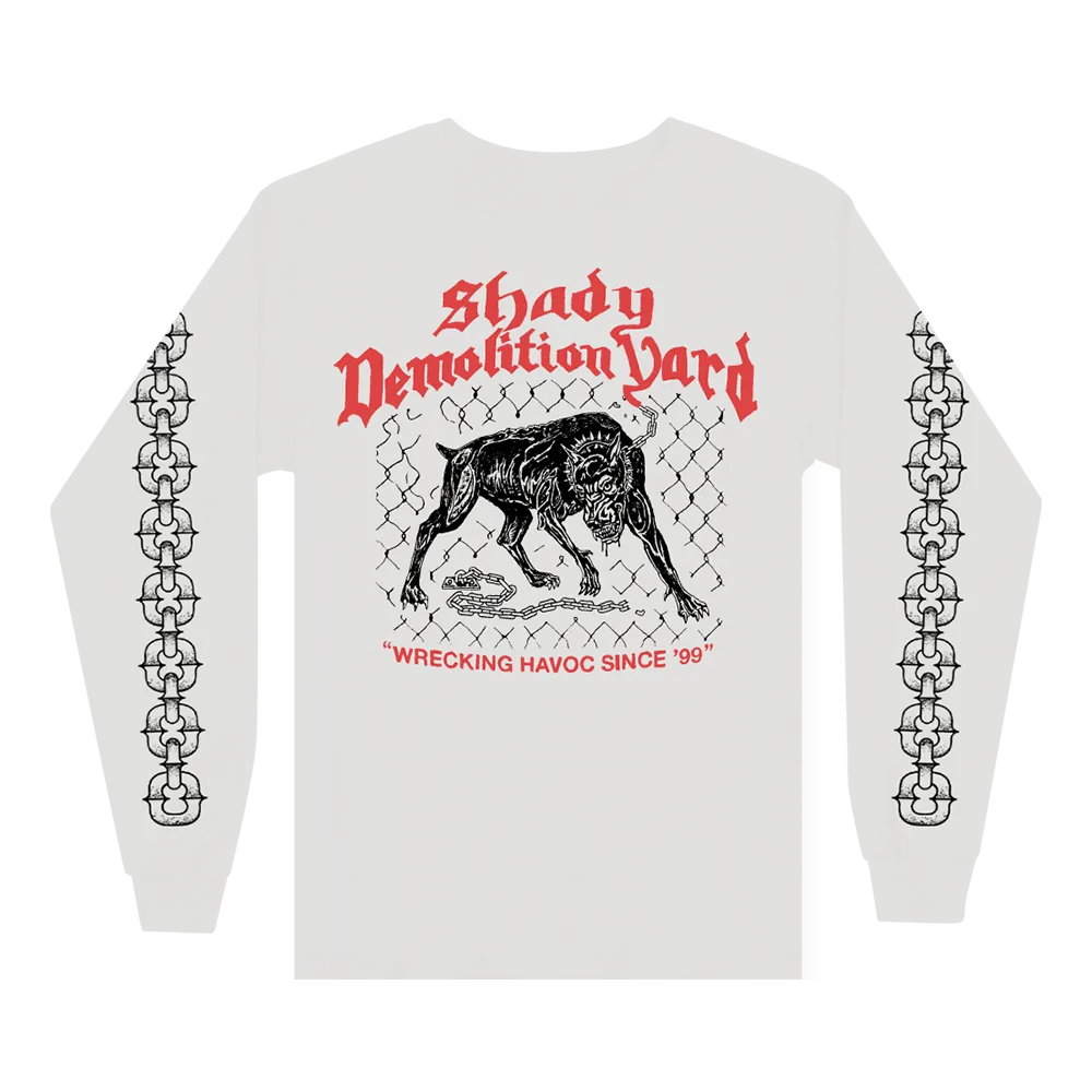 Shady Demolition Junkyard Dog Longsleeve (White)