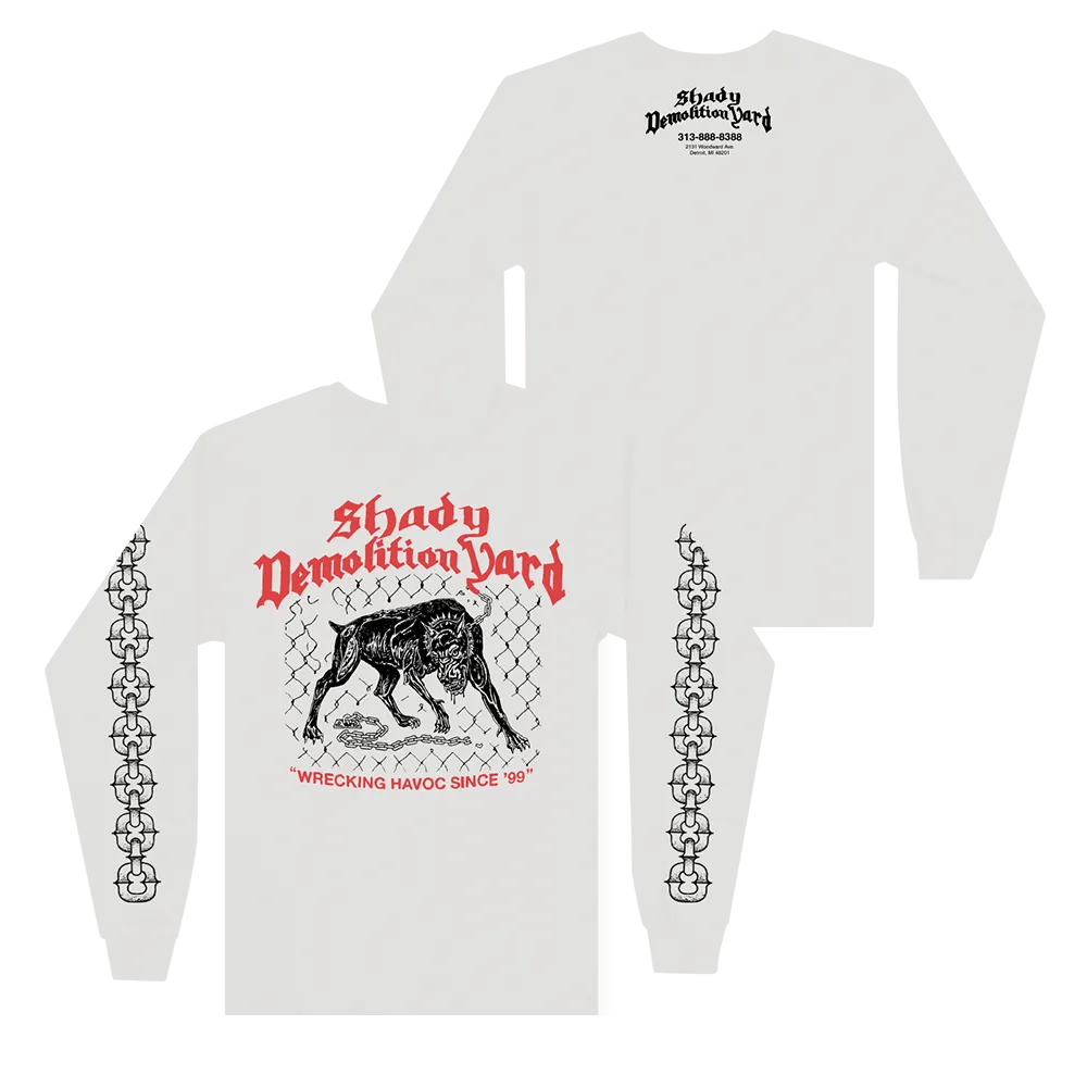 Shady Demolition Junkyard Dog Longsleeve (White)