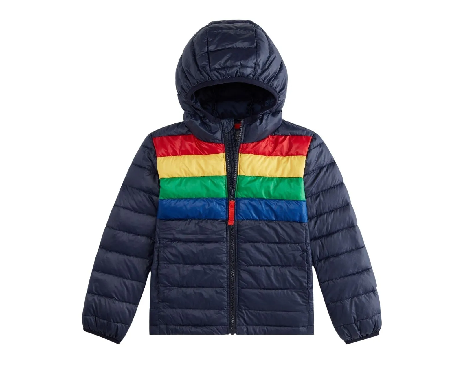 Striped Lightweight Puffer Jacket