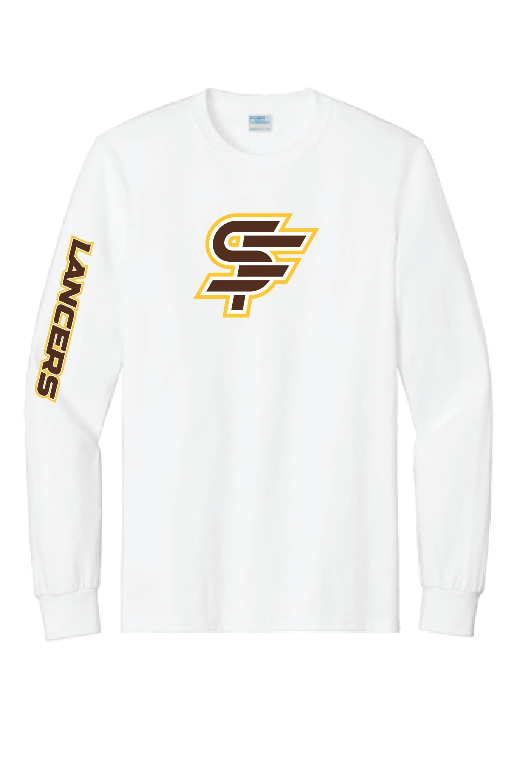 T-Shirt, SF LANCERS- Gold/Brown/White/ Logo, LONG Sleeve