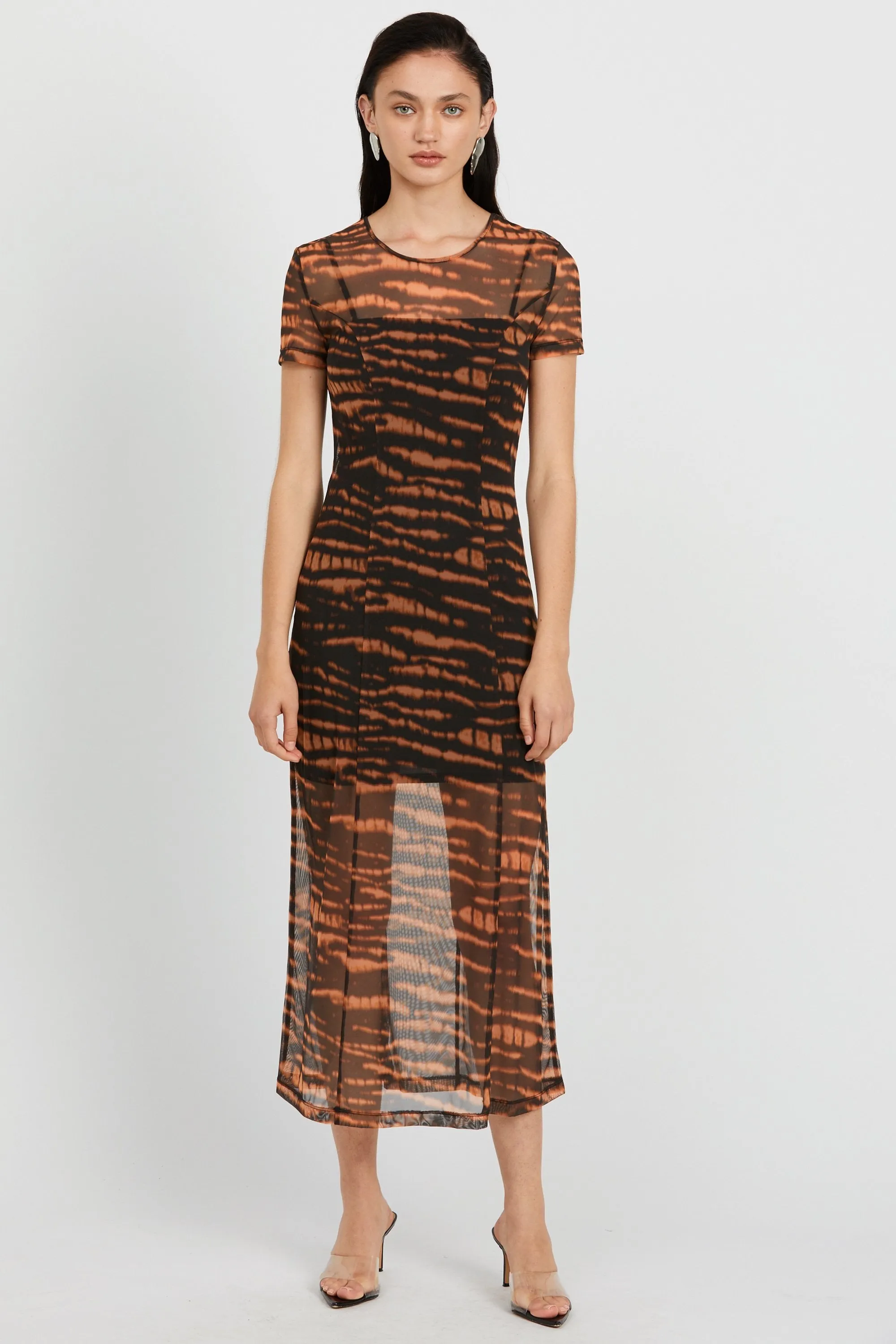 TIE-GER Mesh Maxi Tee Dress