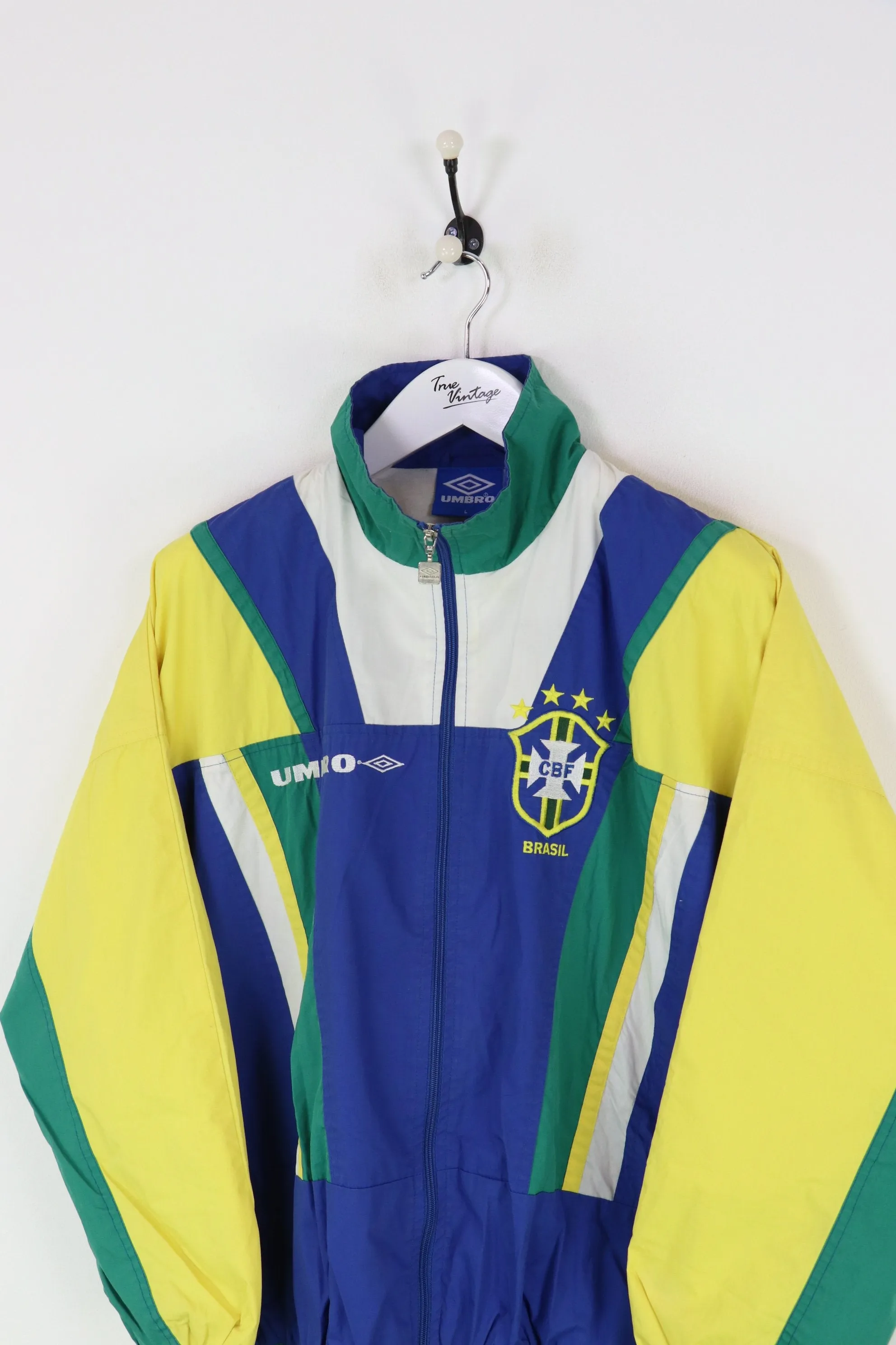 Umbro Brazil Shell Suit Jacket Blue/Yellow Large