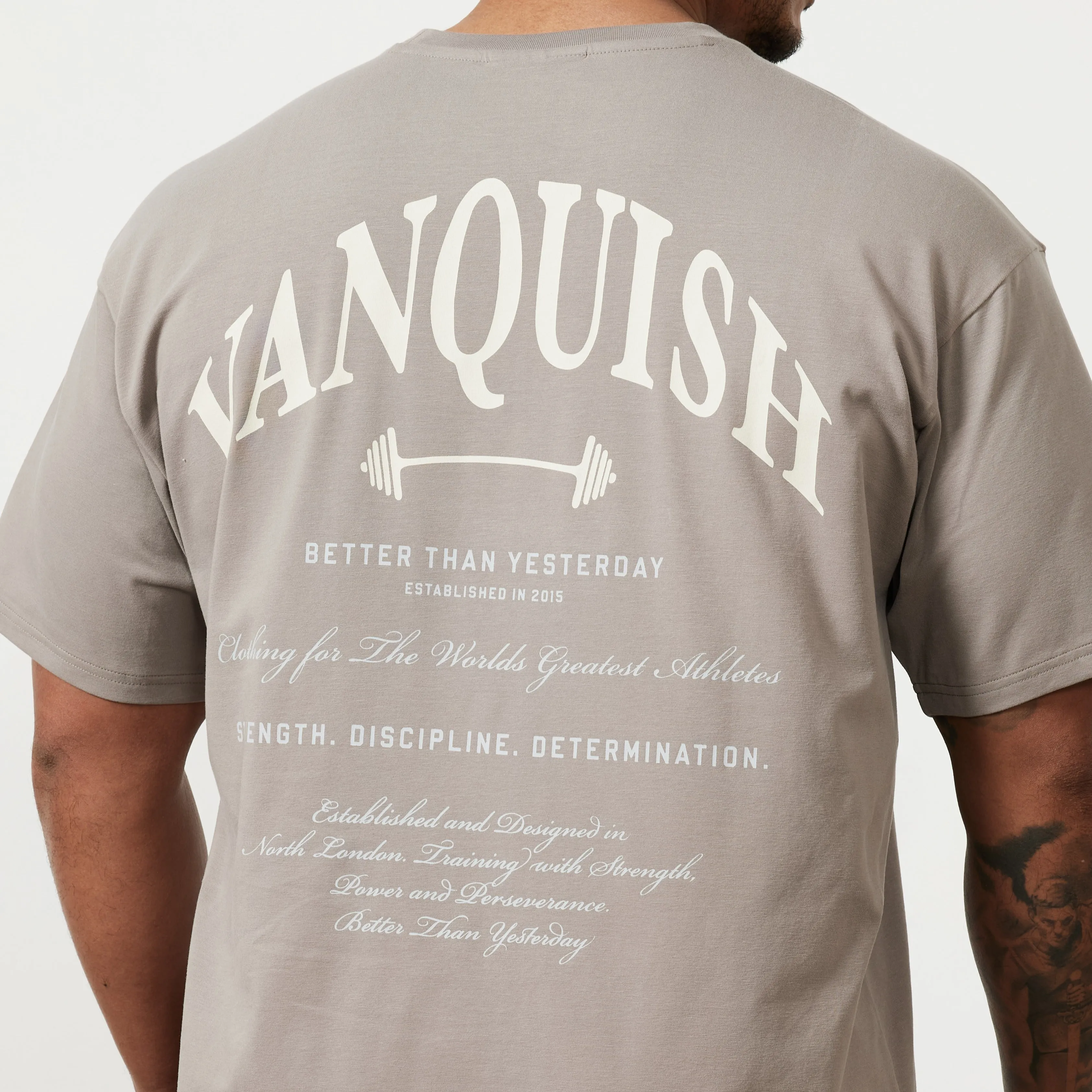 Vanquish TSP Zinc Grey Barbell Oversized T Shirt