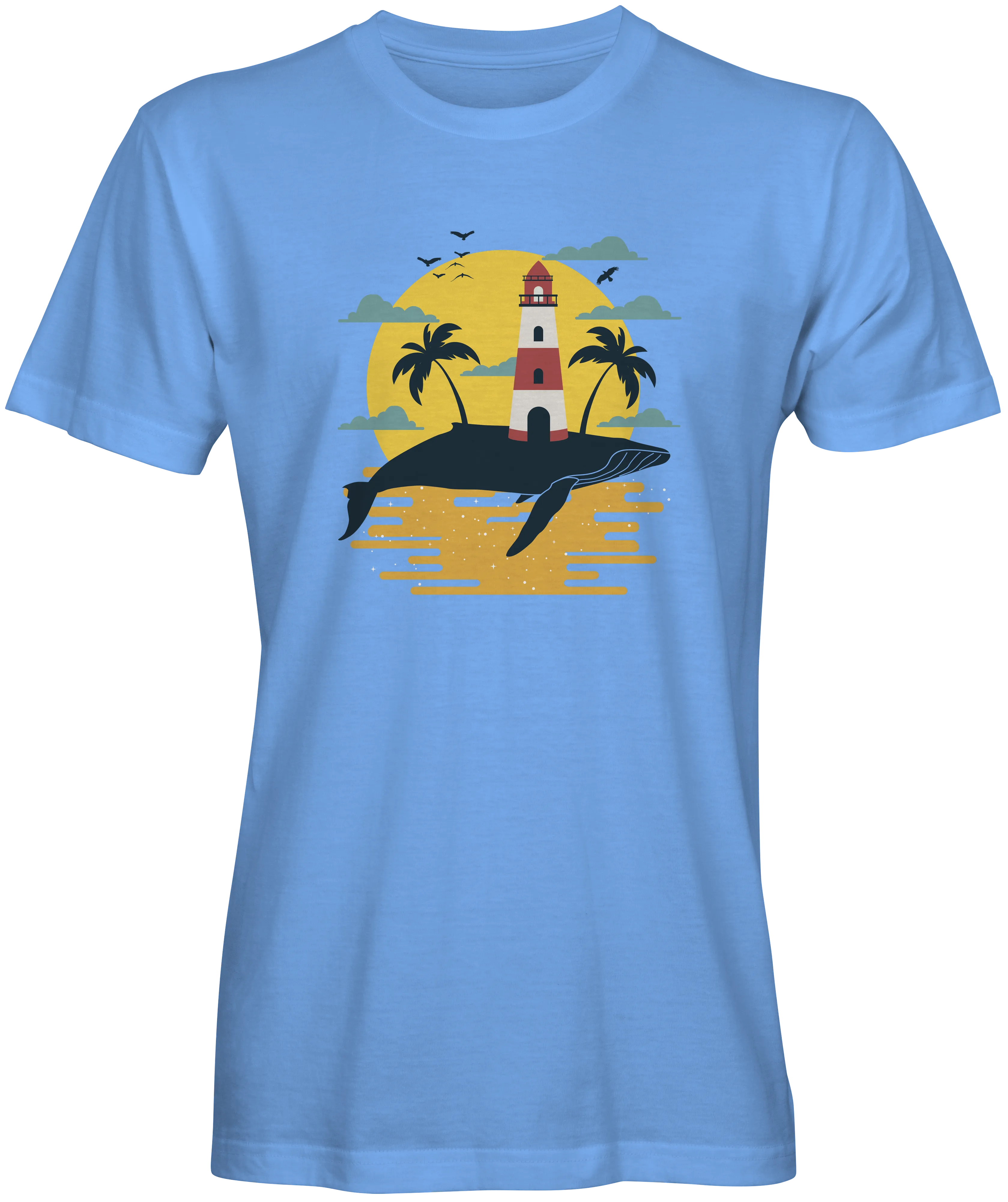 Whale Lighthouse Beach T-shirts