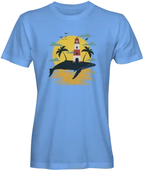 Whale Lighthouse Beach T-shirts