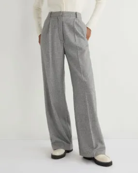 Women's Florence Herringbone Wide Leg Pant Grey