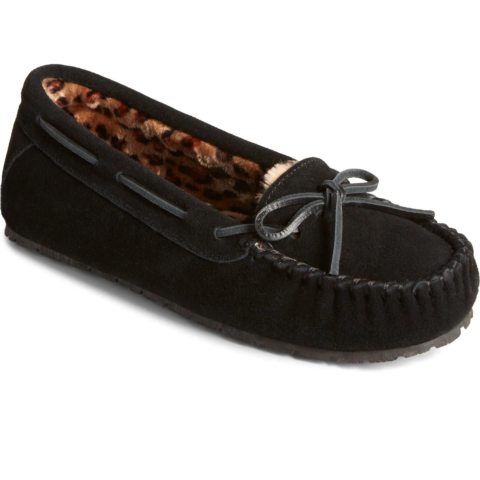 Women's Reina Slipper Black/Leopard Print