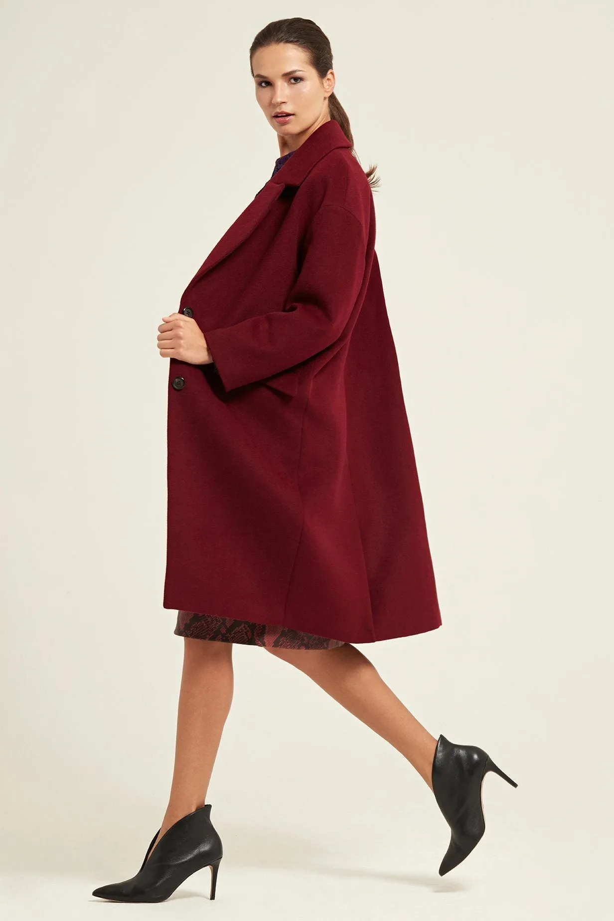 Elegant Pia Wool Blend Coat