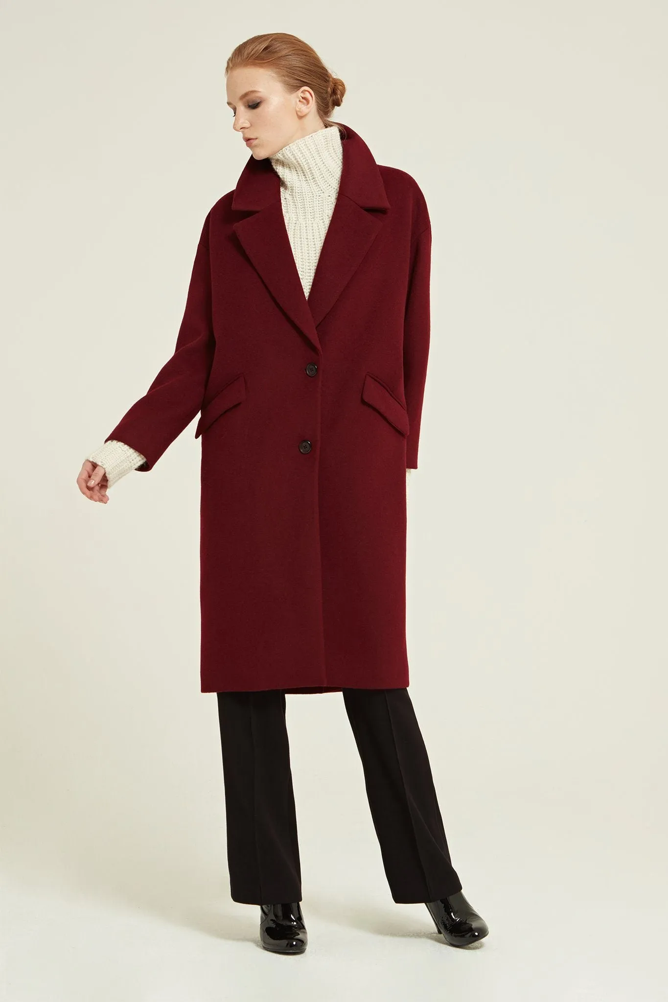 Elegant Pia Wool Blend Coat